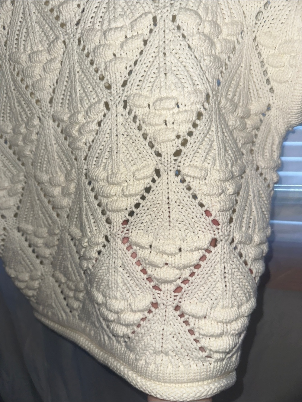 Velvet Heart White Crochet Knit Crop Sweater NWT Short Sleeve Crewneck - Picture 3 of 8